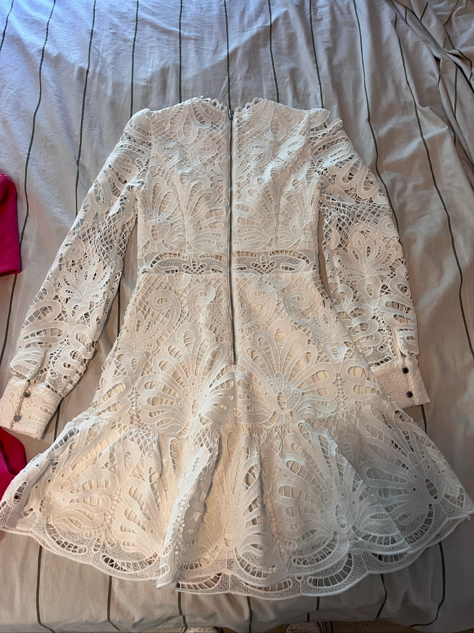 Vestido Guipure branco Morgan TXS – photo 4
